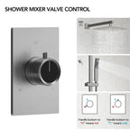 Wall Mount High-Pressure Rainfall Shower Faucet, Dual Showerheads System with Handheld Shower LP08871-LY - Brushed Nickel