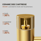 Single Hole Bathroom Vessel Faucet, Single Handle Bathroom Vessel Sink Faucet with Drain Assembly LP0223144-YS - Brushed Gold
