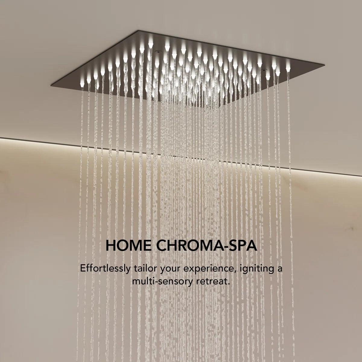 12" LED Ceiling-Mount Pressure-Balanced Rainfall Shower System with 6" Wall Shower Head and Slide Bar Handheld Shower LP05530-LY - Matte Black