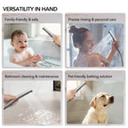 12" LED Ceiling-Mount Pressure-Balanced Rainfall Shower System with 6" Wall Shower Head and Slide Bar Handheld Shower LP98556-LY - Brushed Nickel