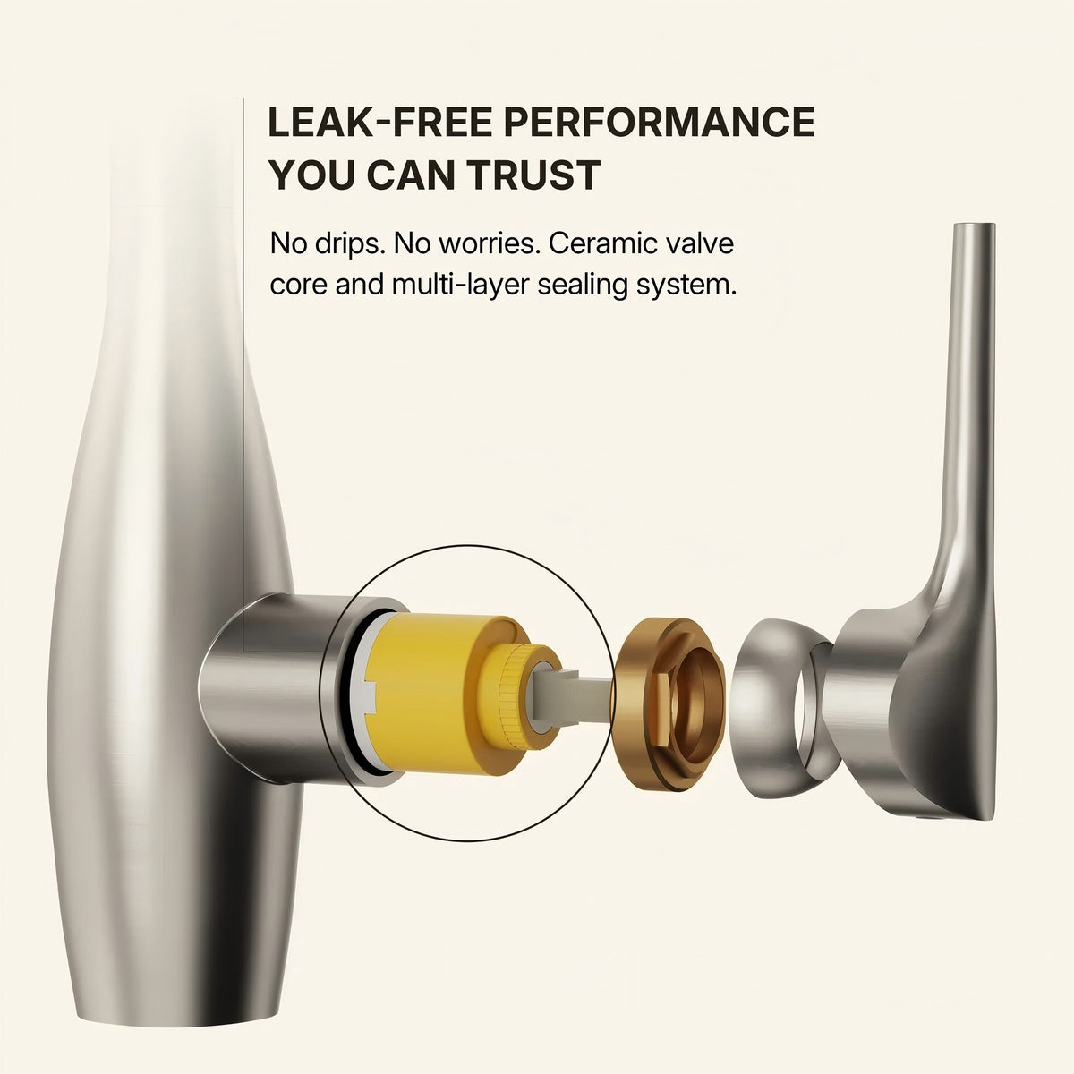 Commercial Style Dual Function Single Handle Pull Down Kitchen Faucet LP051-CF - Stainless Steel