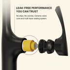 Pull-Down Single Handle Kitchen Faucet with High-Arc Spout LP0669-CF - Matte Black