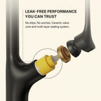 Dual-Function Single-Handle Pull-Down Kitchen Faucet LP0997-CF - Matte Black