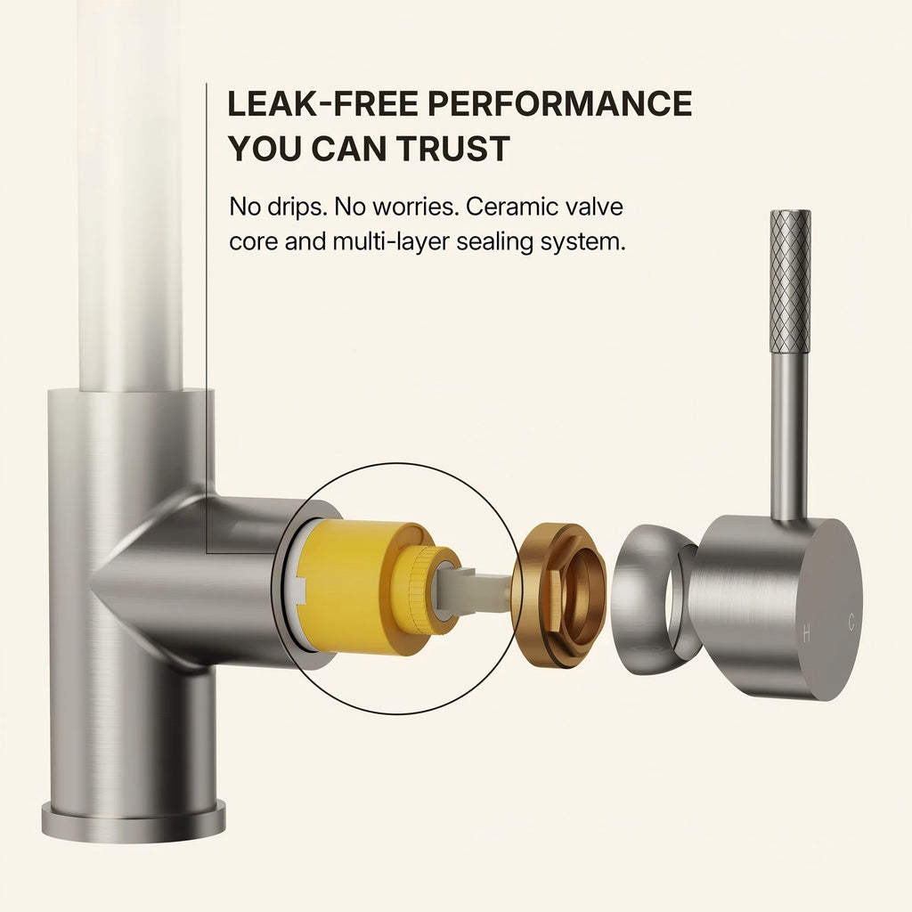 Dual Function Pull-Down Kitchen Faucet , Single Handle Sink Faucet LP0331229-CF - Brushed Nickel