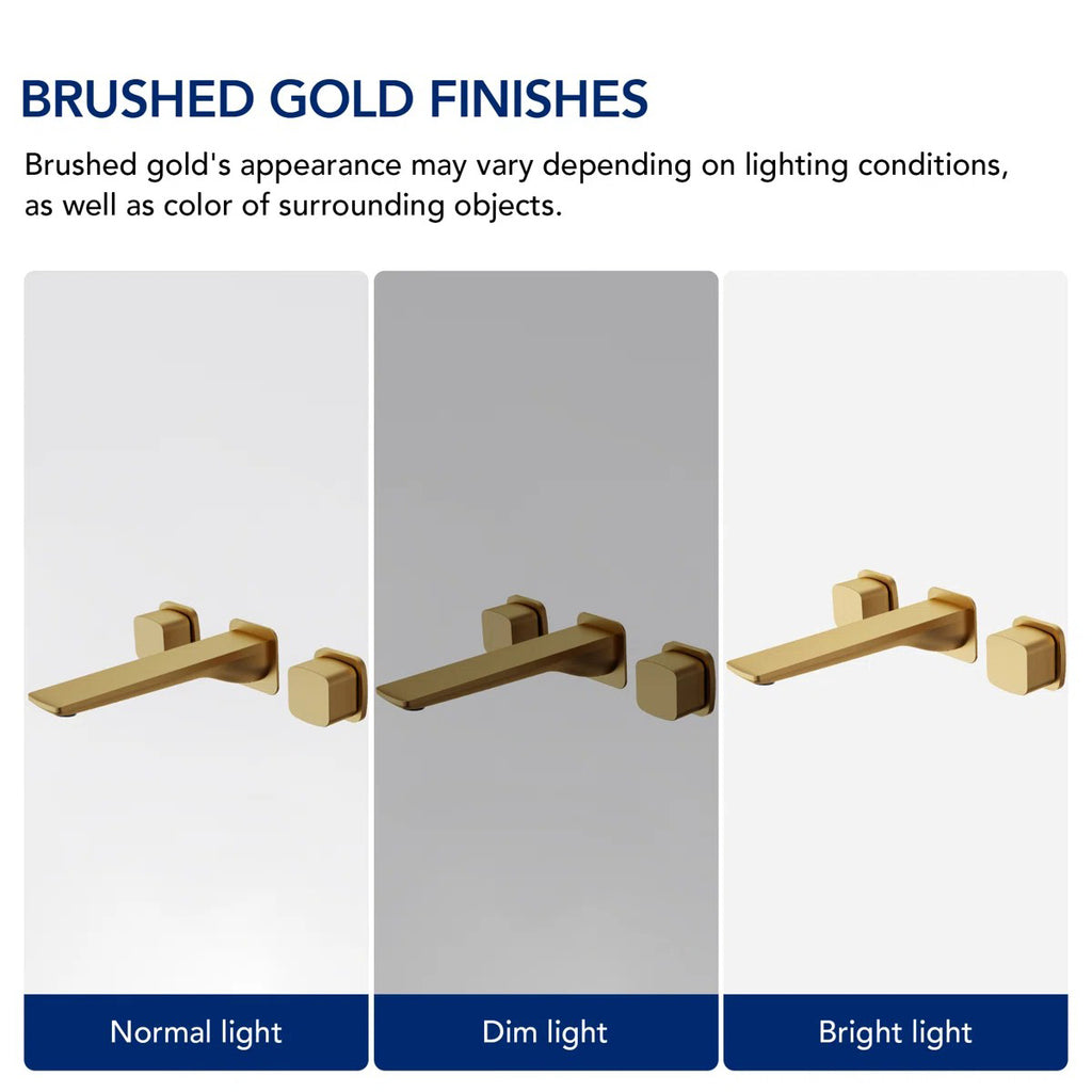 2-Handle Wall Mounted Roman Tub Faucet with Rough-In Valve LP077810-YG - Brushed Gold