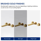 2-Handle Wall Mounted Roman Tub Faucet with Rough-In Valve LP077810-YG - Brushed Gold