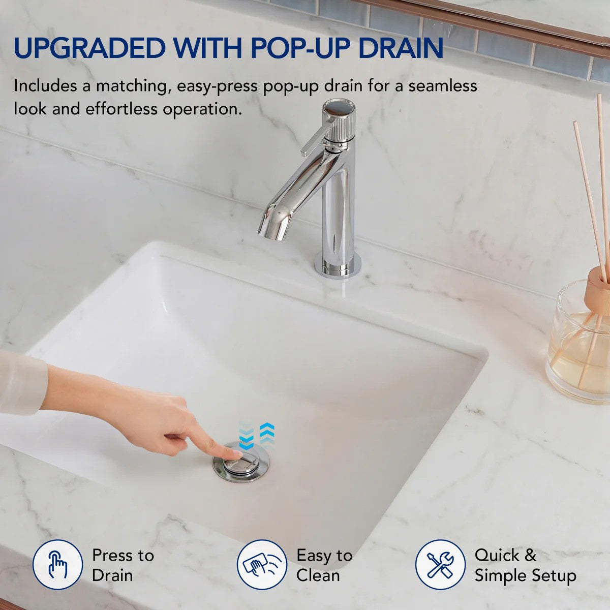 Single-Hole Single-Handle Bathroom Sink Faucet with Drain AssemblyLP66013-YS - Chrome