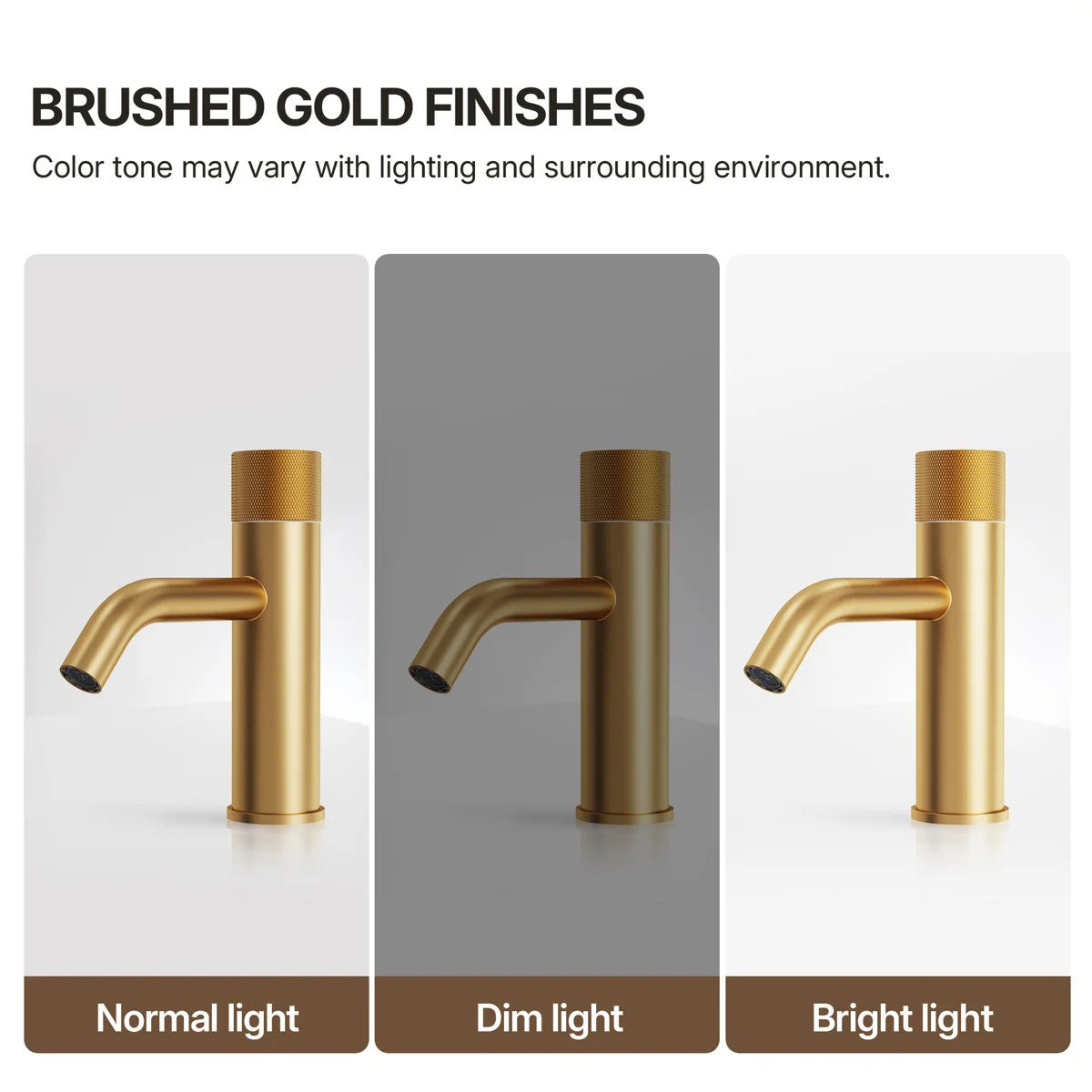 Single Hole Bathroom Faucet,Knob Single Handle Bathroom Sink Faucet with Drain Assembly LP0086-YS - Brushed Gold