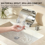 Widespread Bathroom Faucet 3 Hole, 2-handle Bathroom Sink Faucet with Drain Assembly LP442093-YS - Chrome