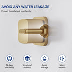 2-Handle Wall Mounted Roman Tub Faucet with Rough-In Valve LP077810-YG - Brushed Gold