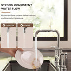 Bridge Kitchen Faucet with Swivel Spout, 2-Handle Kitchen Faucet with Side Spray LP089-CF - Chrome