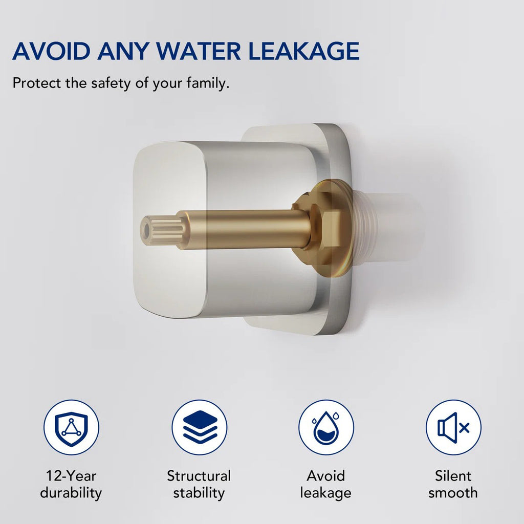 2-Handle Wall Mounted Roman Tub Faucet with Rough-In Valve LP081102-YG - Brushed Nickel