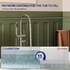 2 Handle Freestanding Floor Mount Tub Filler Faucet with Handheld Shower LP302-YG - Brushed Nickel