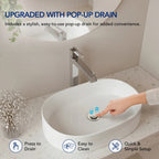 Single Hole Vessel Bathroom Faucet with Drain Assembly, Single Handle Vessel Bathroom Sink Faucet LP081-YS - Chrome