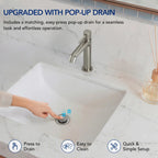 Single-Hole Single-Handle Bathroom Sink Faucet with Drain Assembly LP3360981-YS - Brushed Nickel