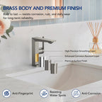 Single Hole Bathroom Faucet with Drain Assembly, Single Handle Bathroom Sink FaucetLP77658- Brushed Nickel