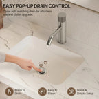 Single Hole Bathroom Faucet,Knob Single Handle Bathroom Sink Faucet with Drain Assembly LP0087-YS - Brushed Nickel