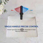 Single-Hole Single-Handle Bathroom Sink Faucet with Drain Assembly LP66095-YS - Matte Black