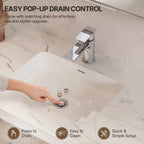 Single Hole Bathroom Faucet with Drain Assembly, Single Handle Bathroom Sink Faucet LP002101-YS - Chrome