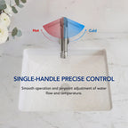 Single-Hole Single-Handle Bathroom Sink Faucet with Drain Assembly LP3360981-YS - Brushed Nickel