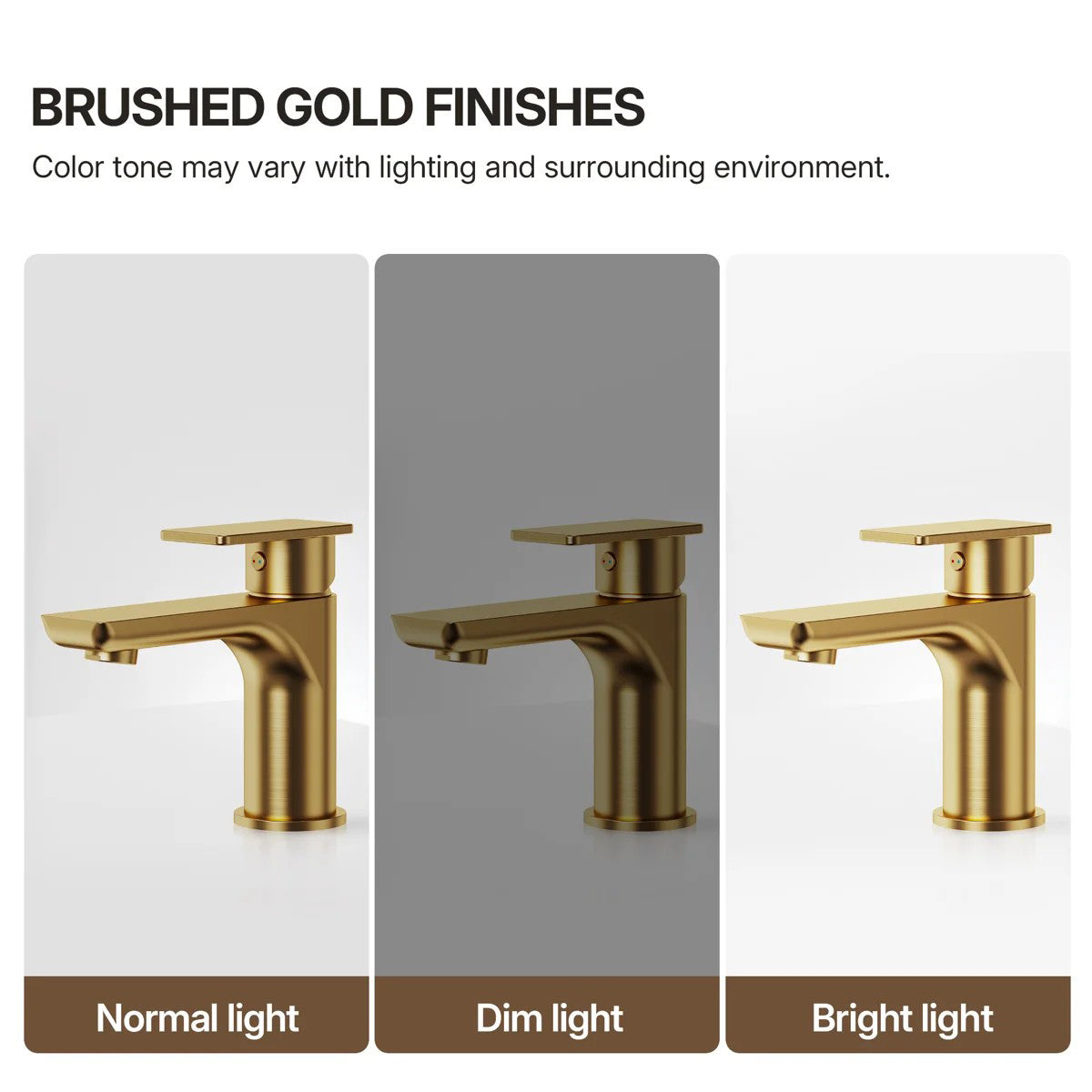 Single Hole Bathroom Faucet with Drain Assembly, Single Handle Bathroom Sink Faucet LP0091023-YS - Brushed Gold
