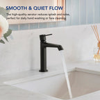Single-Hole Single-Handle Bathroom Sink Faucet with Drain Assembly LP66095-YS - Matte Black