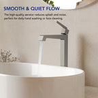 Single Hole Vessel Bathroom Faucet with Drain Assembly, Single Handle Vessel Bathroom Sink Faucet LP08121-YS - Brushed Nickel