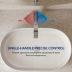 Single Hole Vessel Bathroom Faucet with Drain Assembly, Single Handle Vessel Bathroom Sink Faucet LP081-YS - Chrome