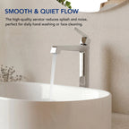 Single Hole Vessel Bathroom Faucet with Drain Assembly, Single Handle Vessel Bathroom Sink Faucet LP081-YS - Chrome
