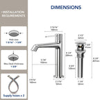 Single-Hole Single-Handle Bathroom Sink Faucet with Drain AssemblyLP66013-YS - Chrome