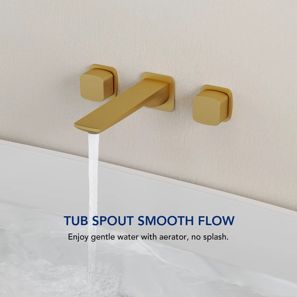 2-Handle Wall Mounted Roman Tub Faucet with Rough-In Valve LP077810-YG - Brushed Gold