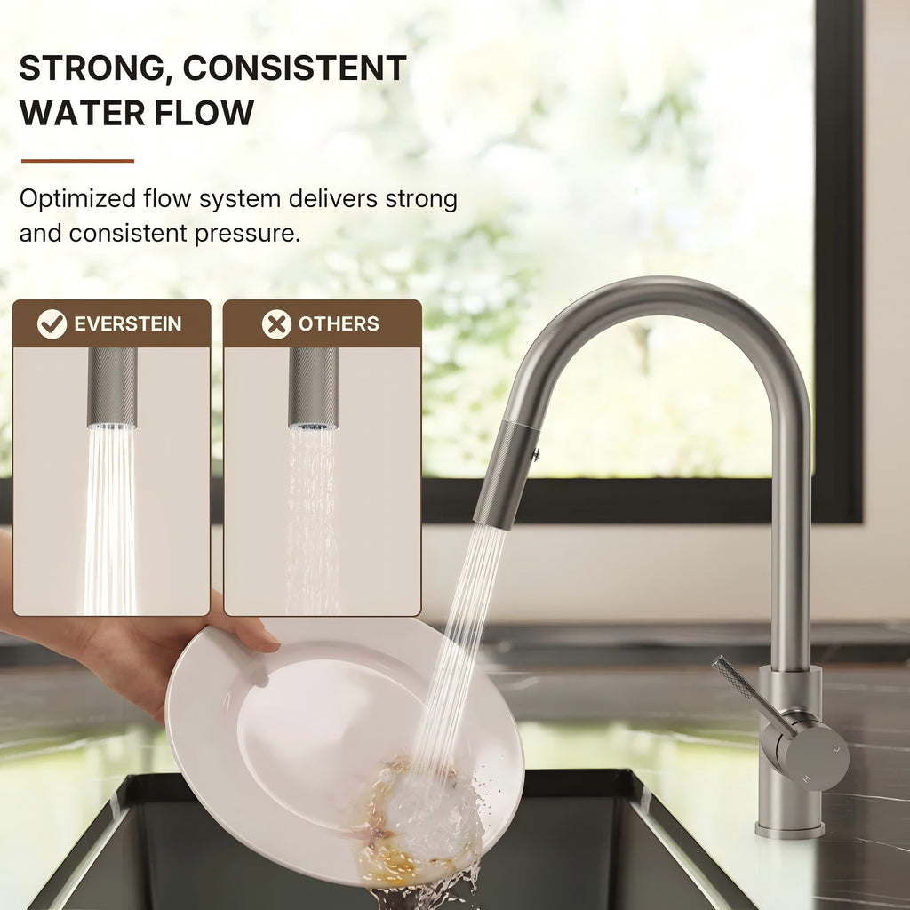 Dual Function Pull-Down Kitchen Faucet , Single Handle Sink Faucet LP0331229-CF - Brushed Nickel