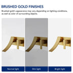 Wall Mounted Bathroom Faucet, Single-handle Bathroom Sink Faucet with Drain Assembly LP12234-CF - Brushed Gold