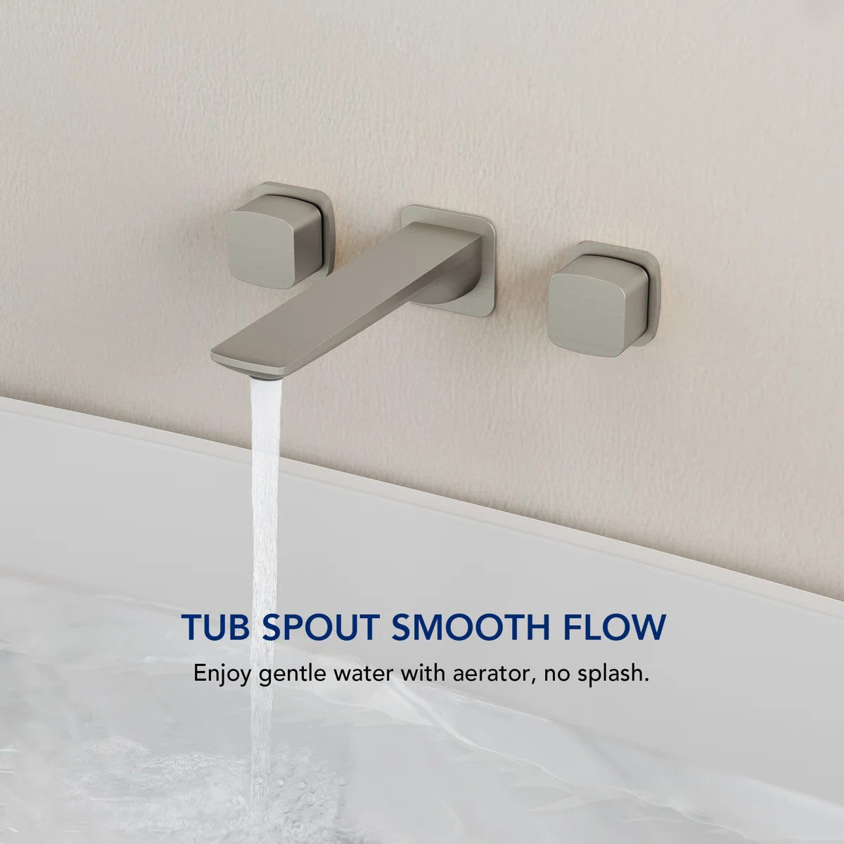 2-Handle Wall Mounted Roman Tub Faucet with Rough-In Valve LP081102-YG - Brushed Nickel