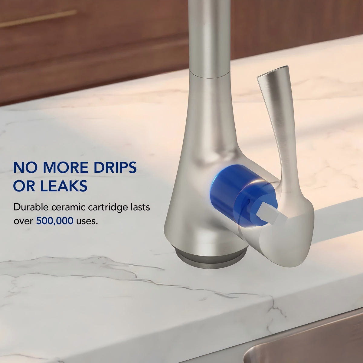 Commercial-Style 2-Function Pull-Down Single-Handle Kitchen Faucet LP0921-CF - Stainless Steel