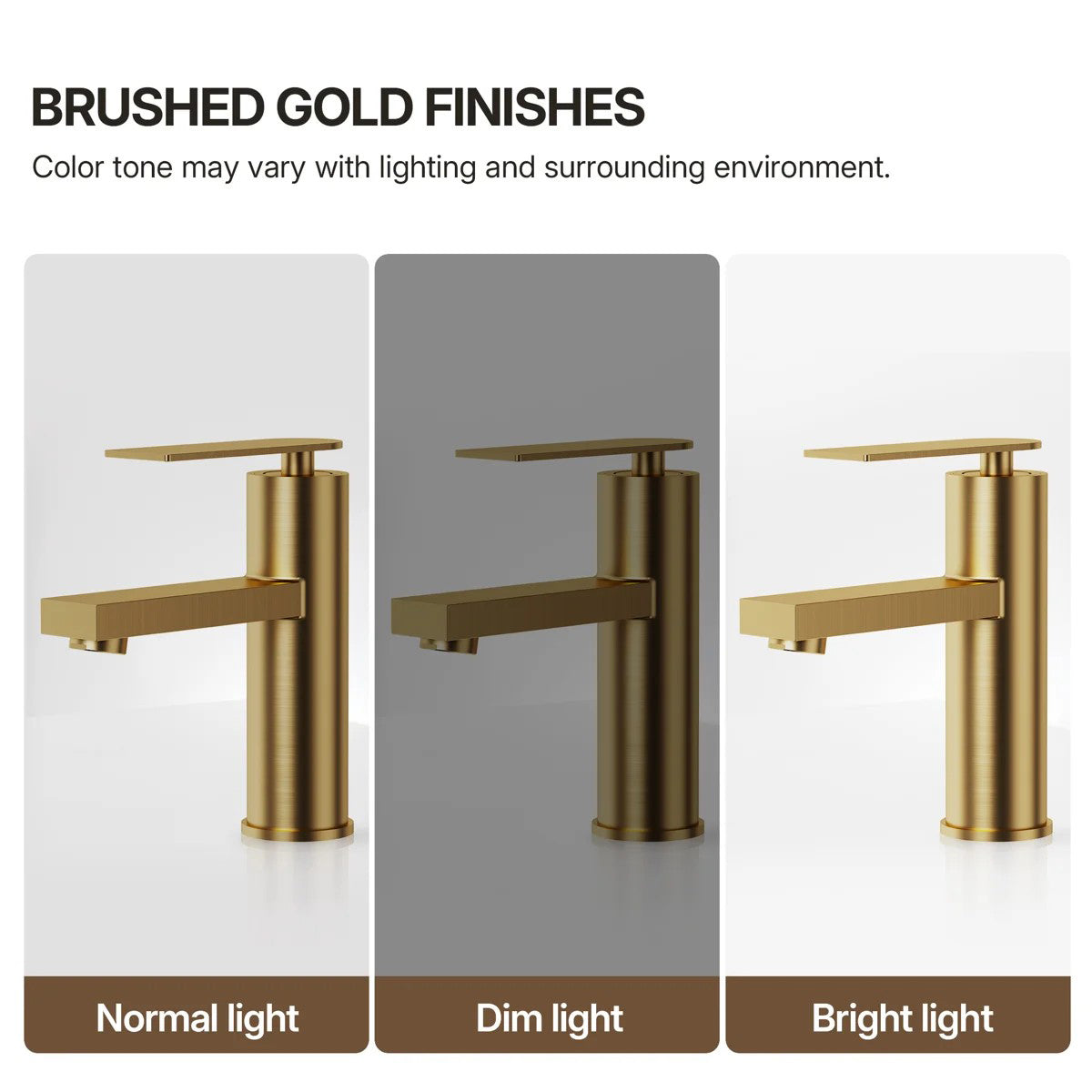 Single Hole Bathroom Faucet, Single Handle Bathroom Sink Faucet with Drain Assembly LP011235-YS - Brushed Gold