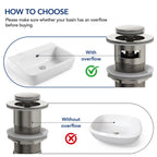 Single Hole Vessel Bathroom Faucet, Single Handle Bathroom Sink Faucet with Drain Assembly LP0096-YS - Brushed Nickel