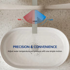 Single Hole Vessel Bathroom Faucet, Single Handle Bathroom Sink Faucet with Drain Assembly LP0096-YS - Brushed Nickel