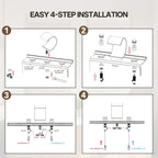 Widespread Bathroom Faucet 3 Hole, 2-handle Bathroom Sink Faucet with Drain Assembly LP44501-YS - Brushed Nickel