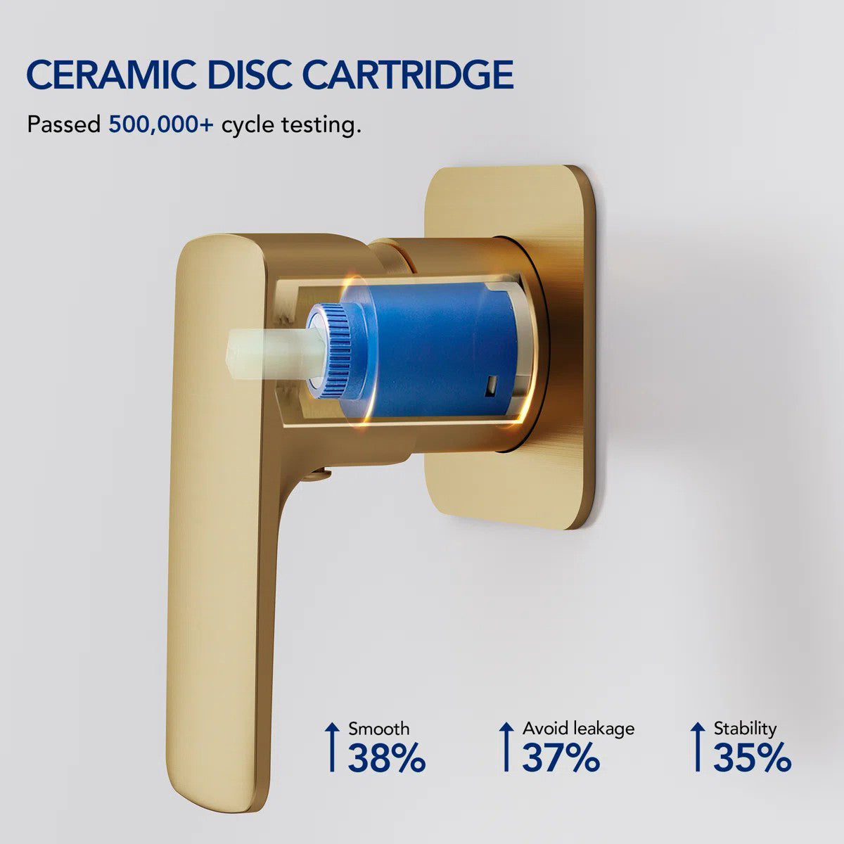 Wall Mounted Bathroom Faucet, Single-handle Bathroom Sink Faucet with Drain Assembly LP12-YS - Brushed Gold