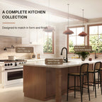 Pull-Down Kitchen Faucet with Deck Plate, Single Handle Sink Faucet with Sprayer LP099123-CFK- Matte Black