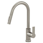 Pull Down Sprayer Kitchen Sink Faucet, Single Handle Kitchen Faucet with LED Light Base SFS-1092-NK - Brushed Nickel