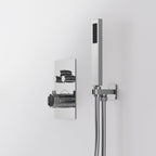 Ceiling Mount 12" High-Pressure Rainfall Shower Faucet, Dual Rainfall Shower Head System with Thermostatic Valve SFS1007-CH12 - Chrome