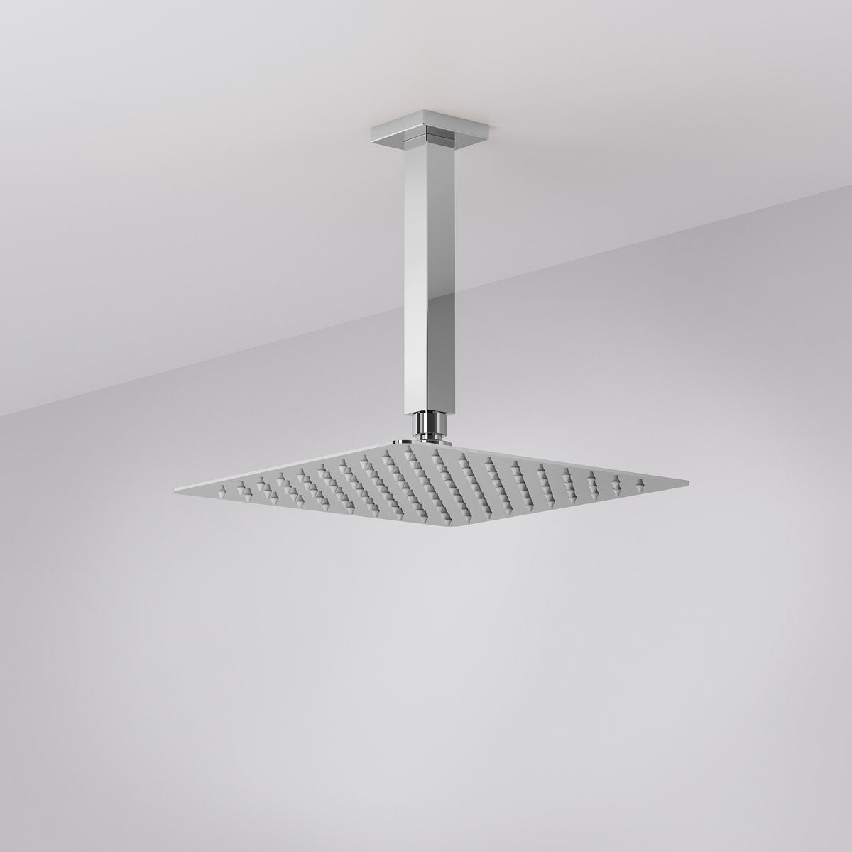 Ceiling Mount 12" High-Pressure Rainfall Shower Faucet, Dual Rainfall Shower Head System with Thermostatic Valve SFS1007-CH12 - Chrome