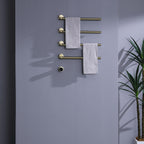 Bathroom 180 Degree Rotating Smart Constant Temperature Electric Towel Rack LS036 - Gold