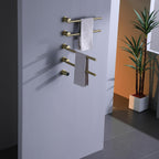 Bathroom 180 Degree Rotating Smart Constant Temperature Electric Towel Rack LS036 - Gold