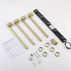 Bathroom 180 Degree Rotating Smart Constant Temperature Electric Towel Rack LS036 - Gold
