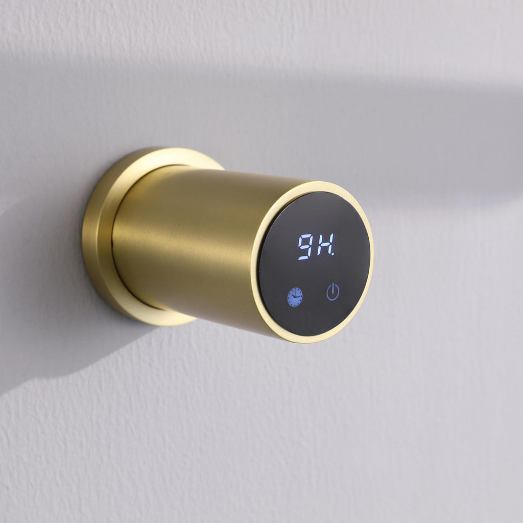 Bathroom 180 Degree Rotating Smart Constant Temperature Electric Towel Rack LS036 - Gold