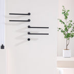Bathroom 180 Degree Rotating Smart Constant Temperature Electric Towel Rack LS035 - Black