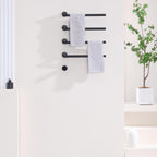 Bathroom 180 Degree Rotating Smart Constant Temperature Electric Towel Rack LS035 - Black